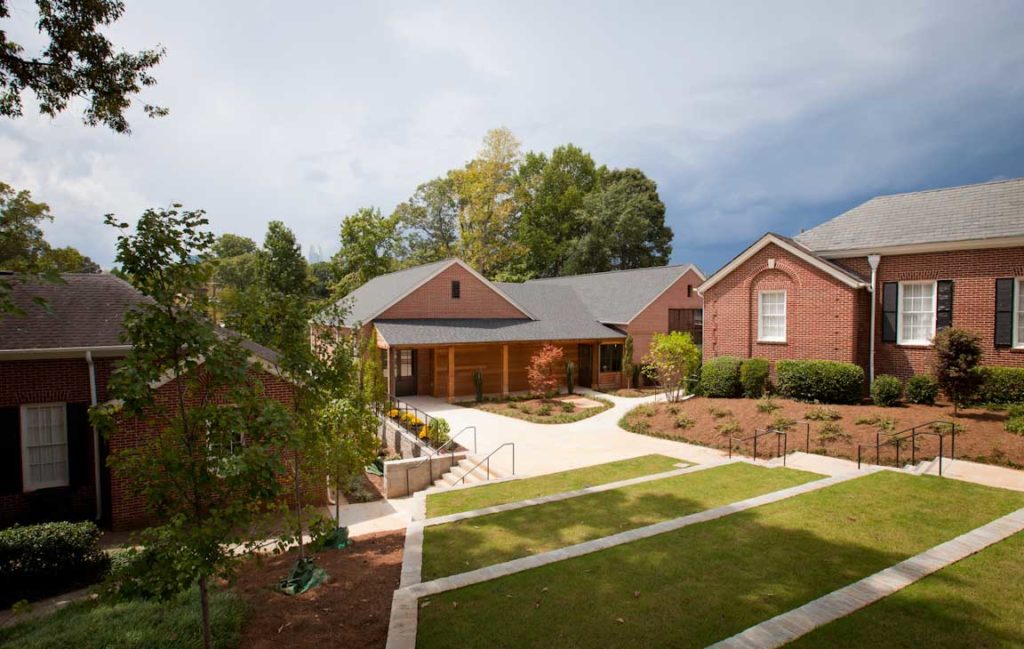 Hillside Dining Hall courtyard