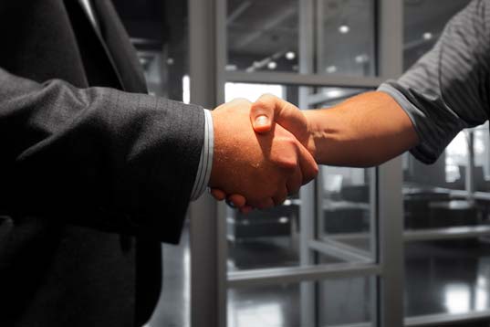 men shaking hands